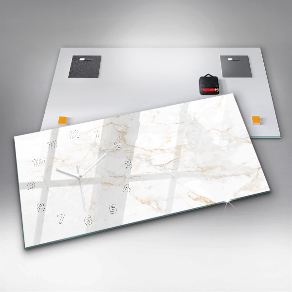 Horizontálne hodiny Elegantný mramor