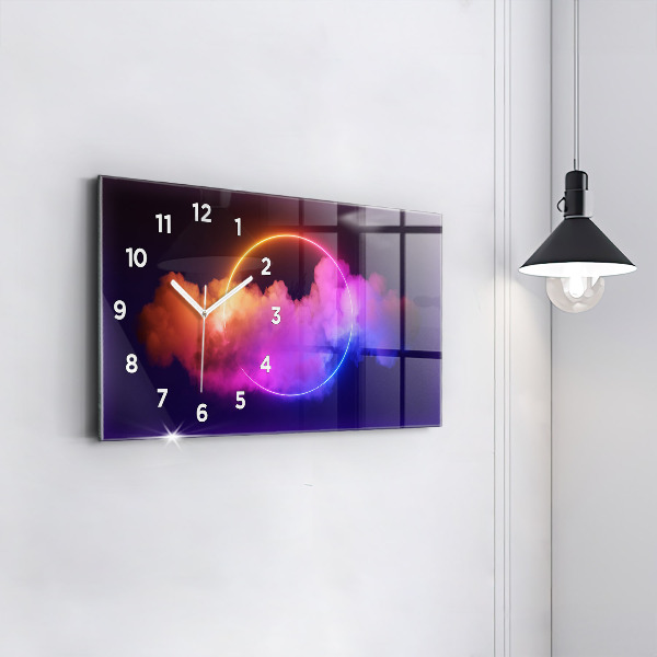 Horizontálne hodiny 3D abstrakcia dymu