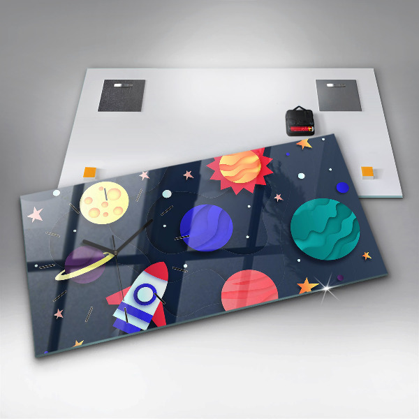 Horizontálne hodiny Detský kozmos