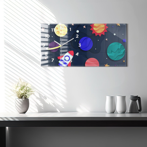 Horizontálne hodiny Detský kozmos