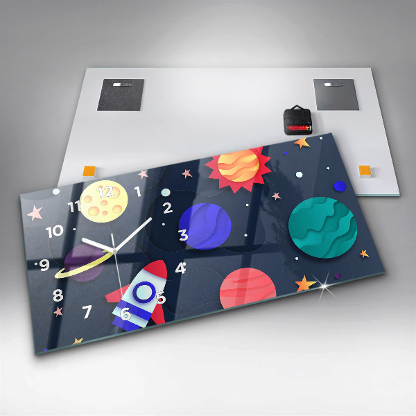 Horizontálne hodiny Detský kozmos