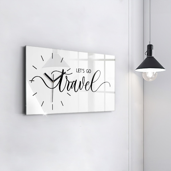 Horizontálne hodiny Cestovný nápis