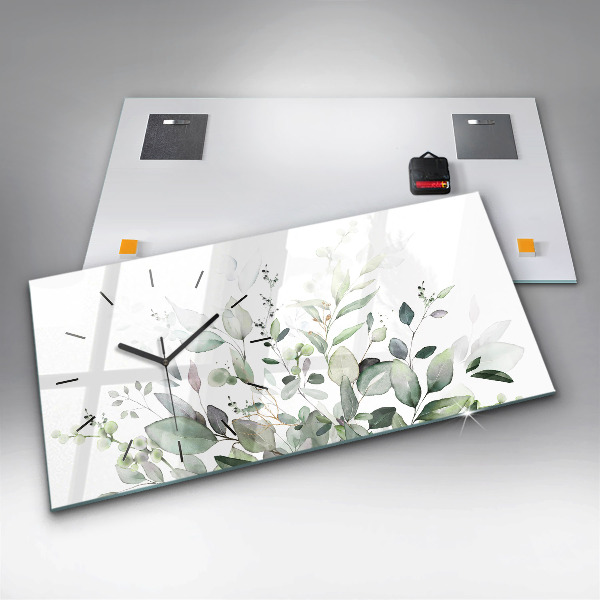 Horizontálne hodiny Listy rastlín