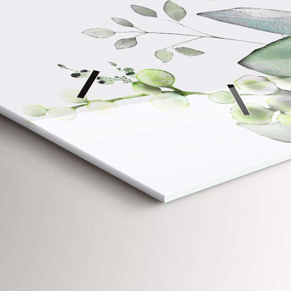 Horizontálne hodiny Listy rastlín