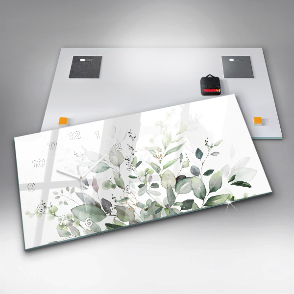 Horizontálne hodiny Listy rastlín