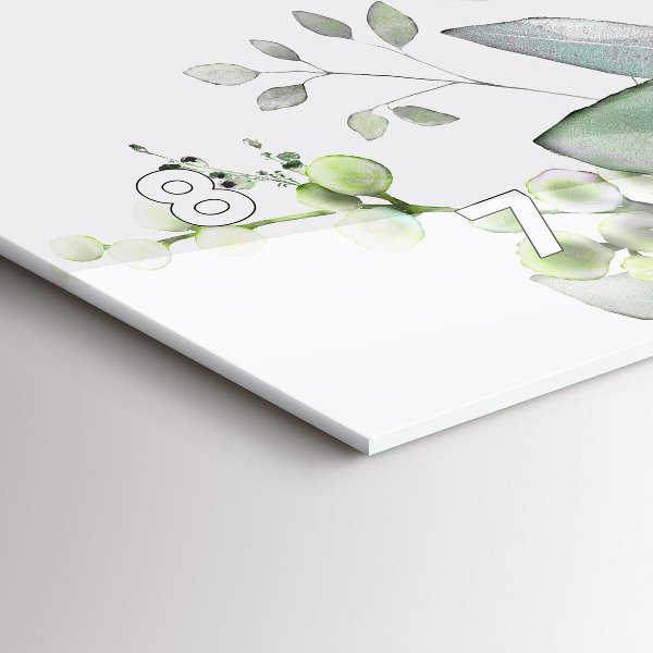 Horizontálne hodiny Listy rastlín