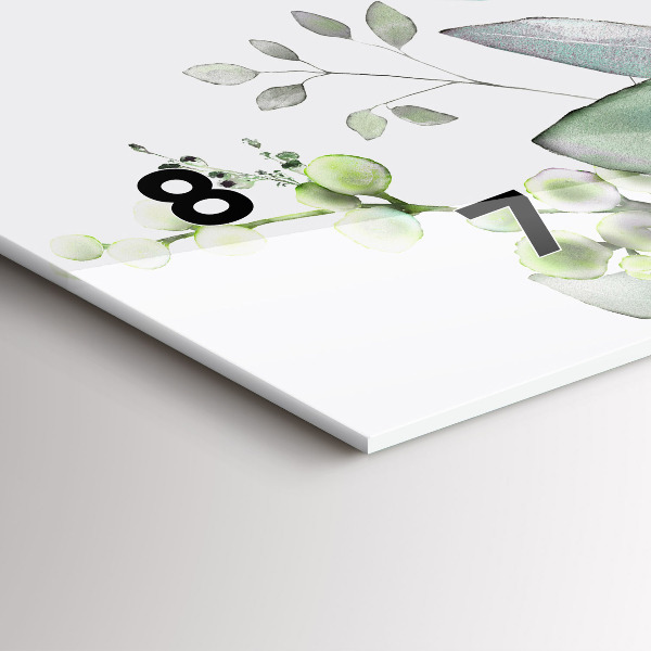 Horizontálne hodiny Listy rastlín