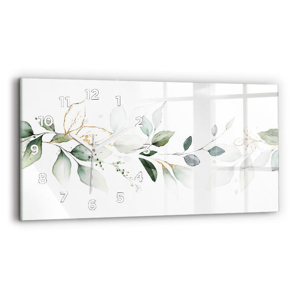 Horizontálne hodiny Listy abstrakcie