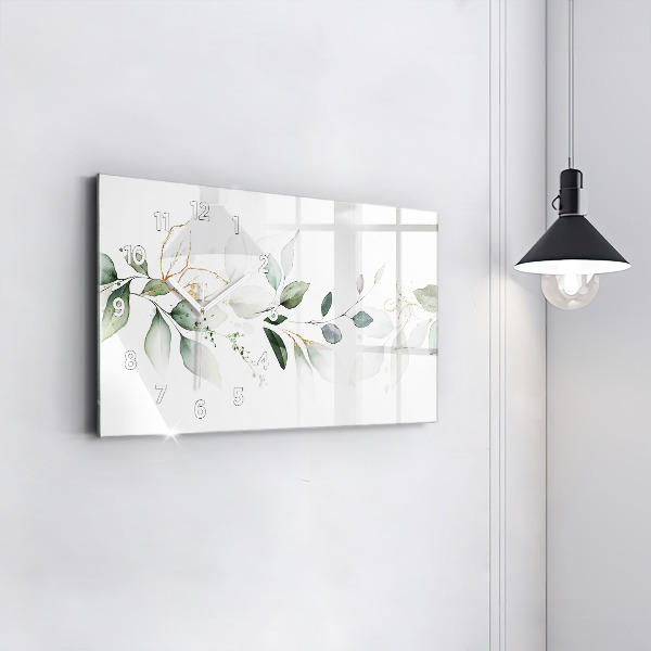 Horizontálne hodiny Listy abstrakcie