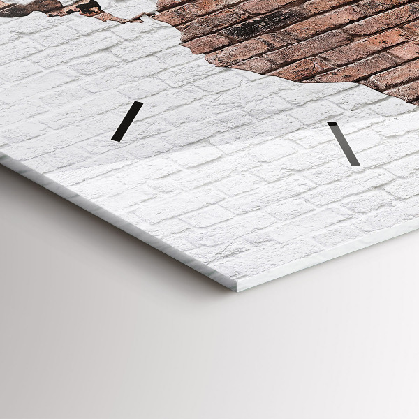 Horizontálne hodiny Tehlová mapa sveta