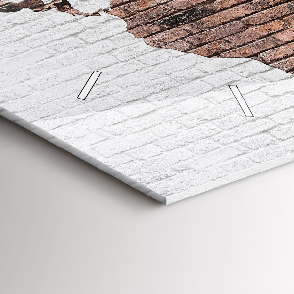 Horizontálne hodiny Tehlová mapa sveta