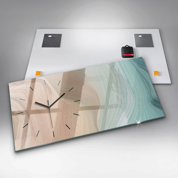 Horizontálne hodiny Vlnová abstrakcia