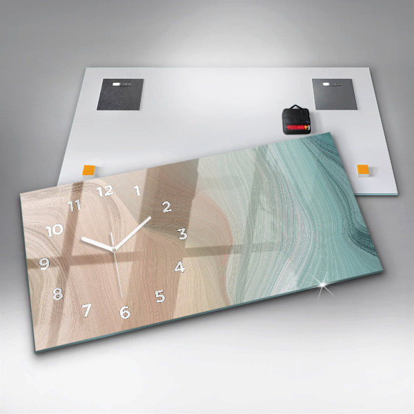 Horizontálne hodiny Vlnová abstrakcia