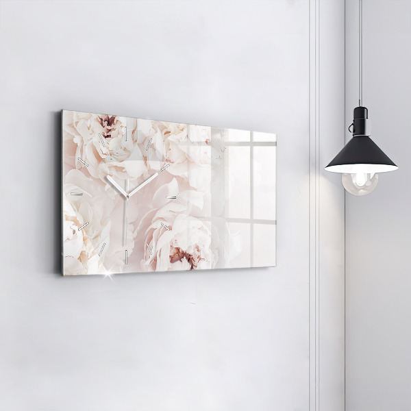 Horizontálne hodiny Kvety pivonky