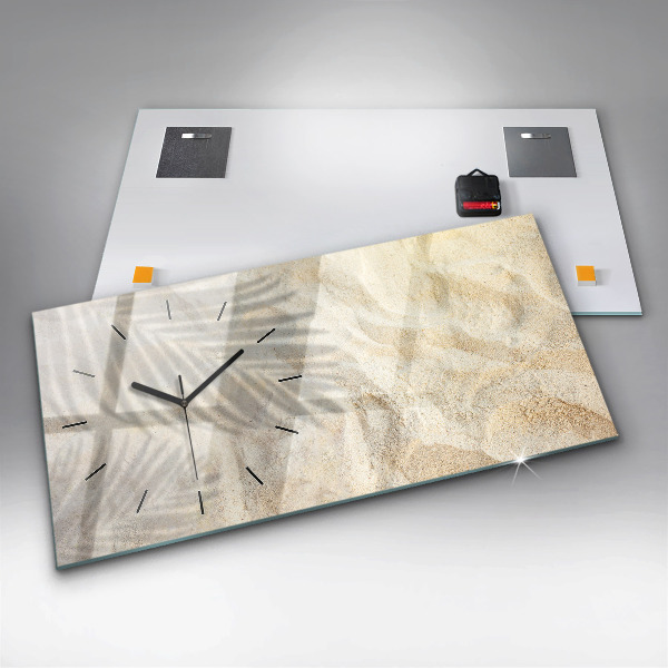 Horizontálne hodiny Tieň palmy v piesku