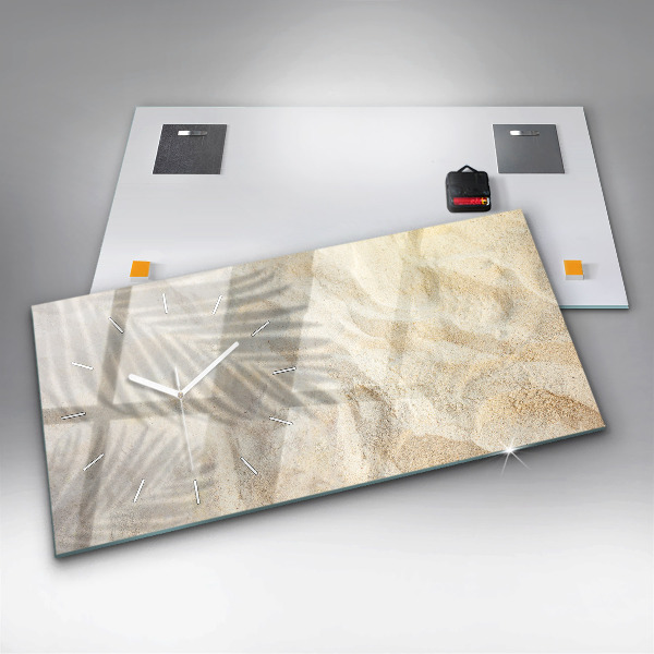 Horizontálne hodiny Tieň palmy v piesku