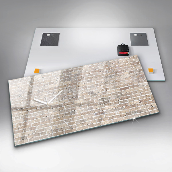 Horizontálne hodiny Tehlová stena