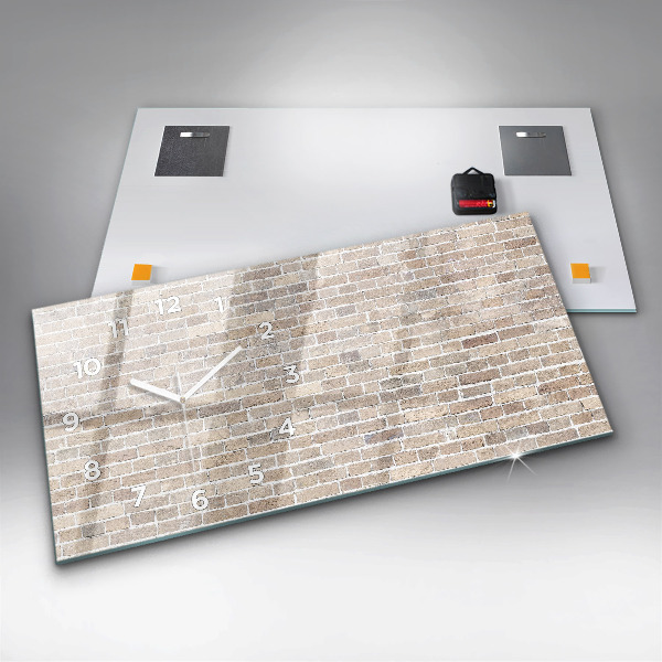 Horizontálne hodiny Tehlová stena