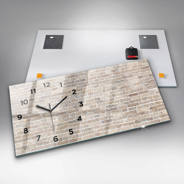 Horizontálne hodiny Tehlová stena