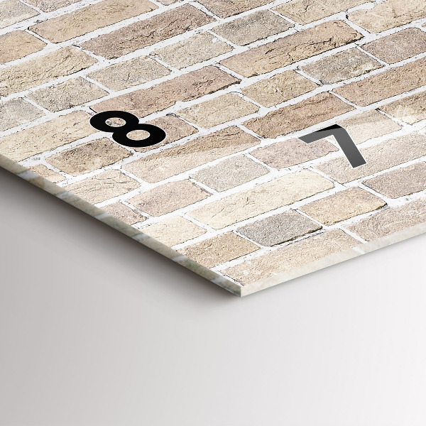 Horizontálne hodiny Tehlová stena