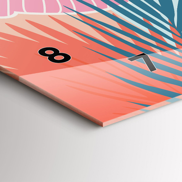 Horizontálne hodiny Pastelové listy