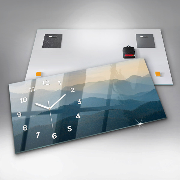 Horizontálne hodiny Krajinná abstrakcia