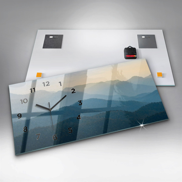 Horizontálne hodiny Krajinná abstrakcia