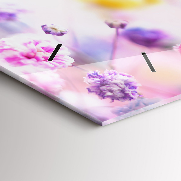 Horizontálne hodiny Kvety na lúke