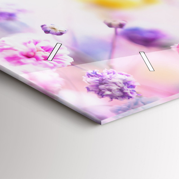 Horizontálne hodiny Kvety na lúke