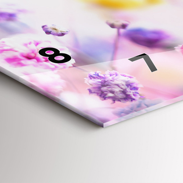 Horizontálne hodiny Kvety na lúke