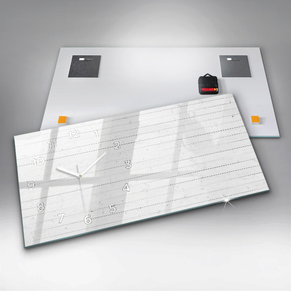 Horizontálne hodiny Vzor drevených panelov