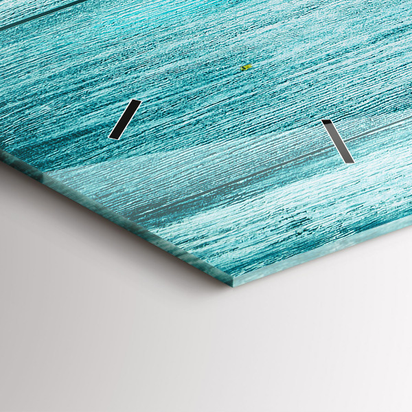 Horizontálne hodiny Modré staré drevo