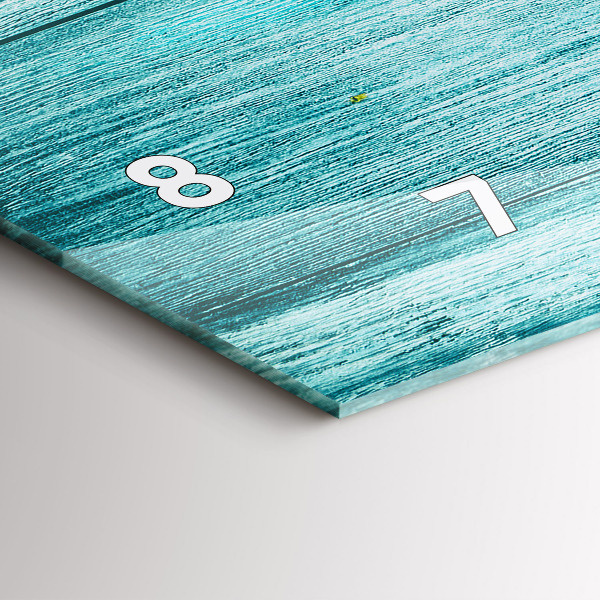 Horizontálne hodiny Modré staré drevo