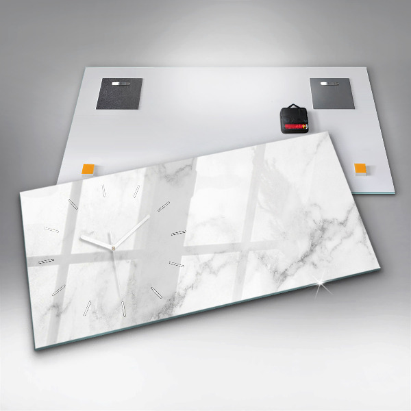 Horizontálne hodiny Mramor