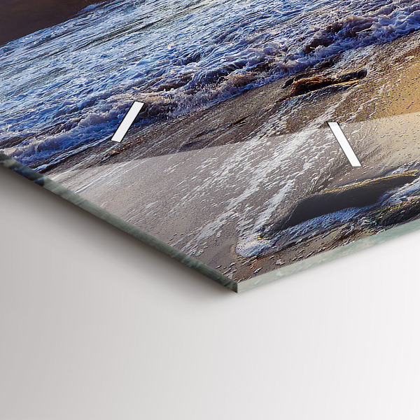 Horizontálne hodiny Západ slnka na pláži