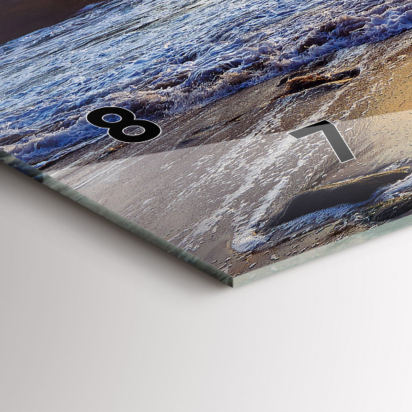 Horizontálne hodiny Západ slnka na pláži