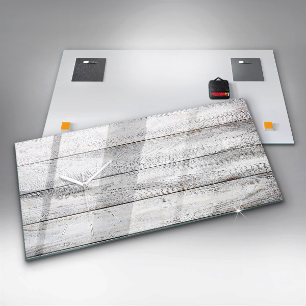 Horizontálne hodiny Maľované dosky