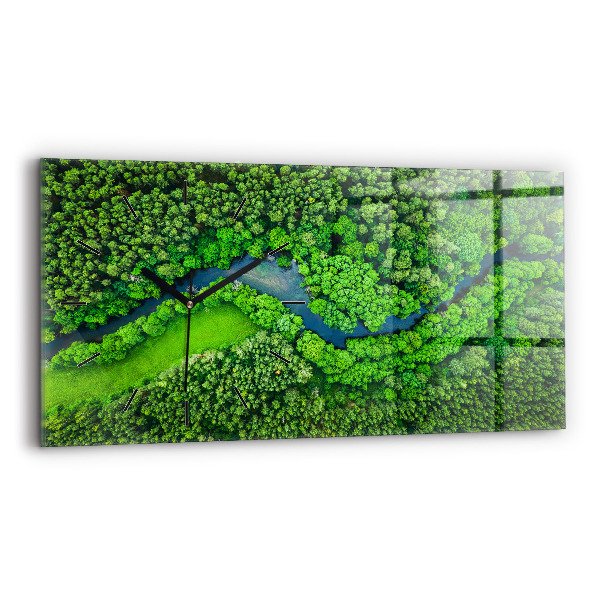 Horizontálne hodiny Rieka v lese