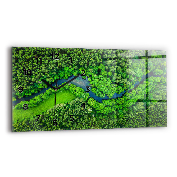 Horizontálne hodiny Rieka v lese