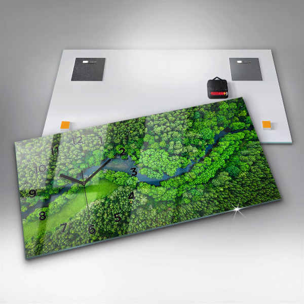 Horizontálne hodiny Rieka v lese