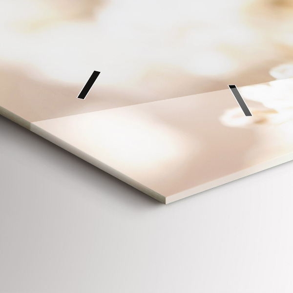 Horizontálne hodiny Malé biele kvety