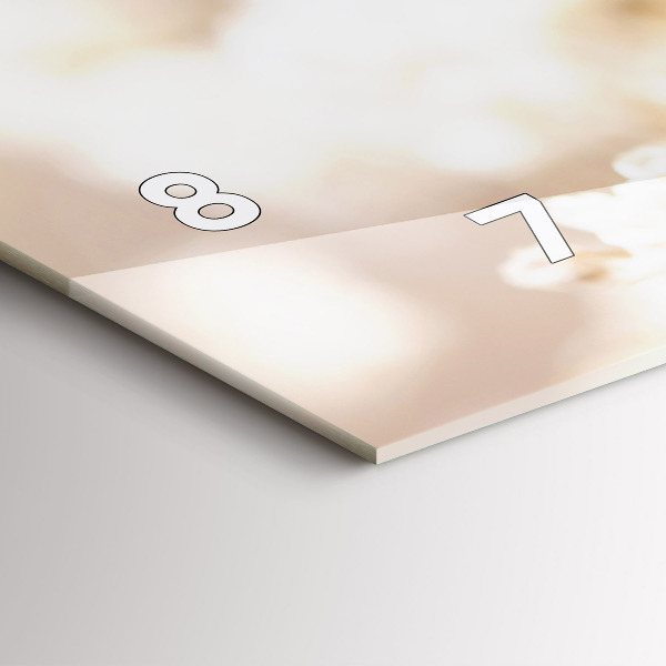 Horizontálne hodiny Malé biele kvety