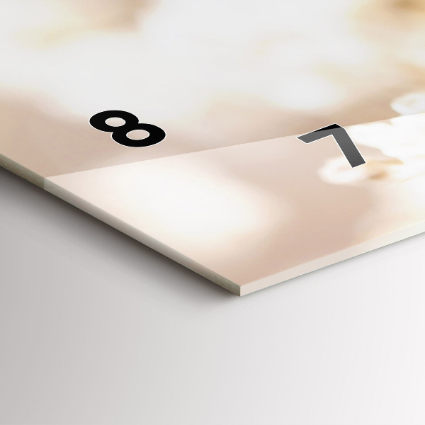 Horizontálne hodiny Malé biele kvety