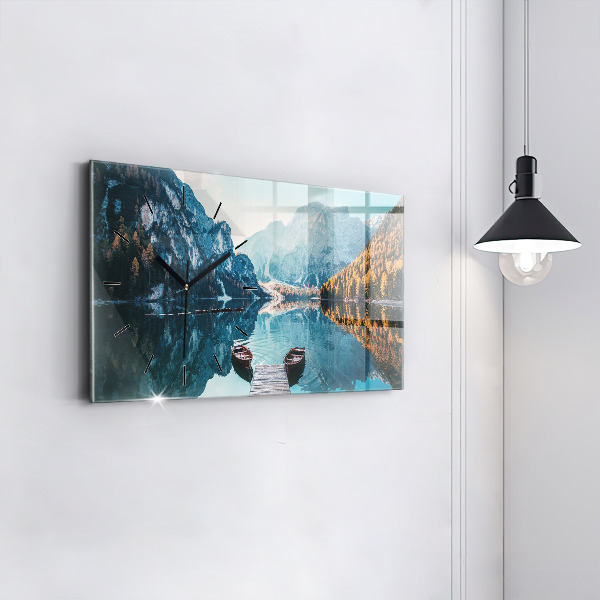 Horizontálne hodiny Lode na jazere