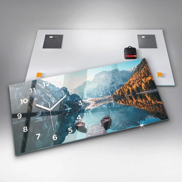 Horizontálne hodiny Lode na jazere