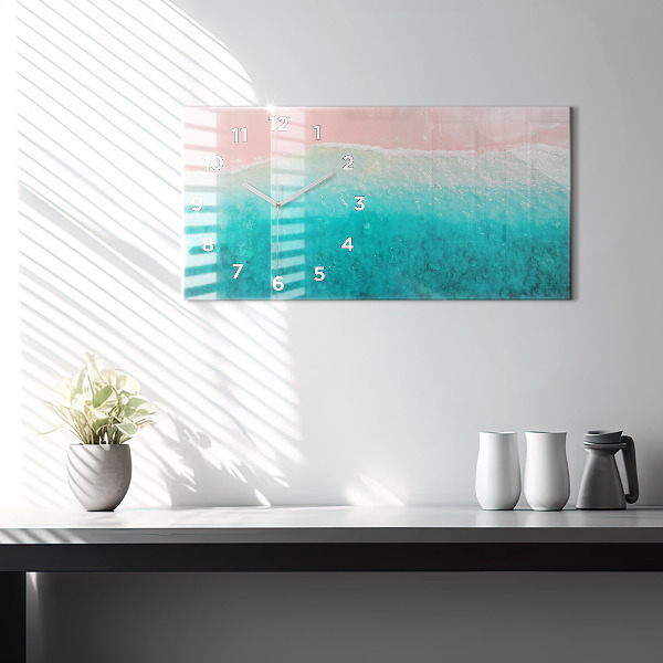 Horizontálne hodiny Pláž morský piesok