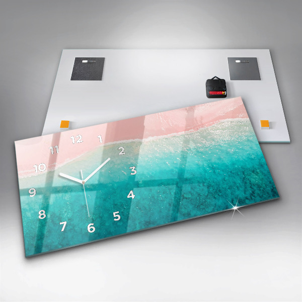 Horizontálne hodiny Pláž morský piesok