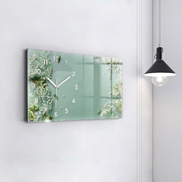 Horizontálne hodiny Jemné kvety