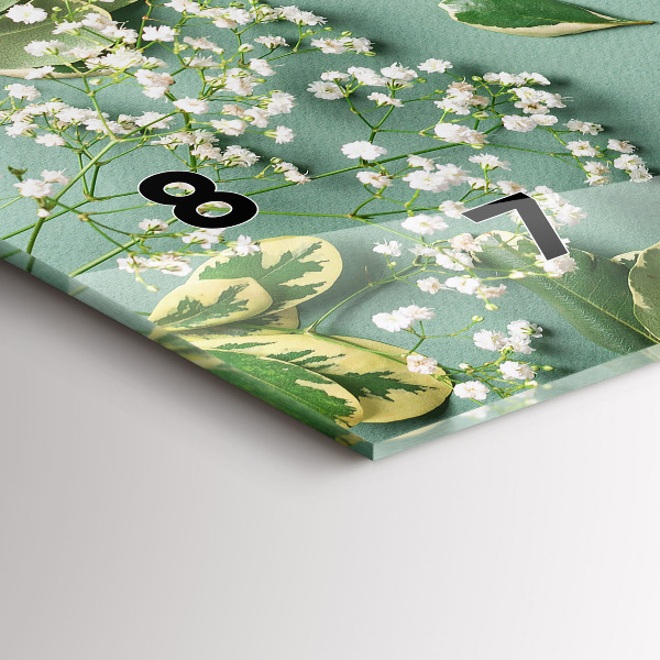 Horizontálne hodiny Jemné kvety