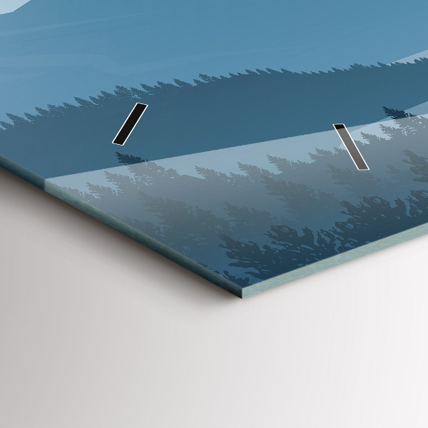 Horizontálne hodiny Horská krajina